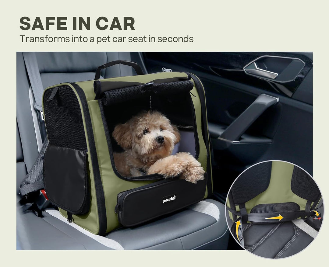 pecute Grosse Katzen Rucksack Tragetasche für Katzen & kleine Hunde, Belüfteter & robuster Haustier