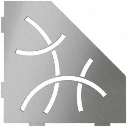 Schluter Systems Pentagon Eckregal E - gebogenes Design - Edelstahl gebürstet (SES2D6EB) - Kerdi-Lin