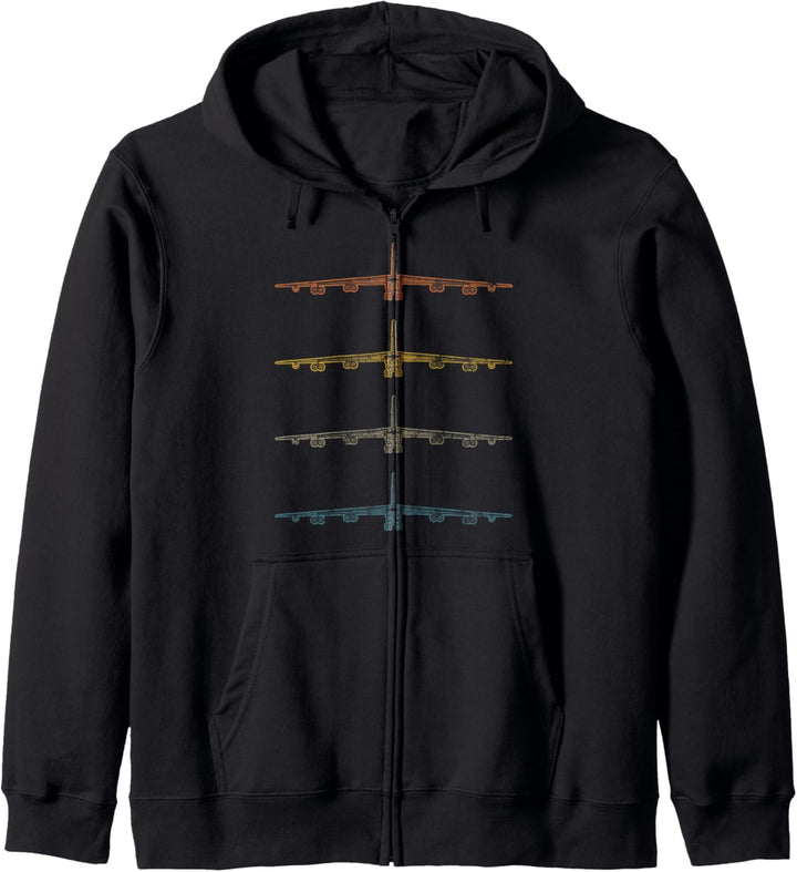 Retro B-52 Stratofortress Flugzeug Schema Vintage B52 Kapuzenjacke