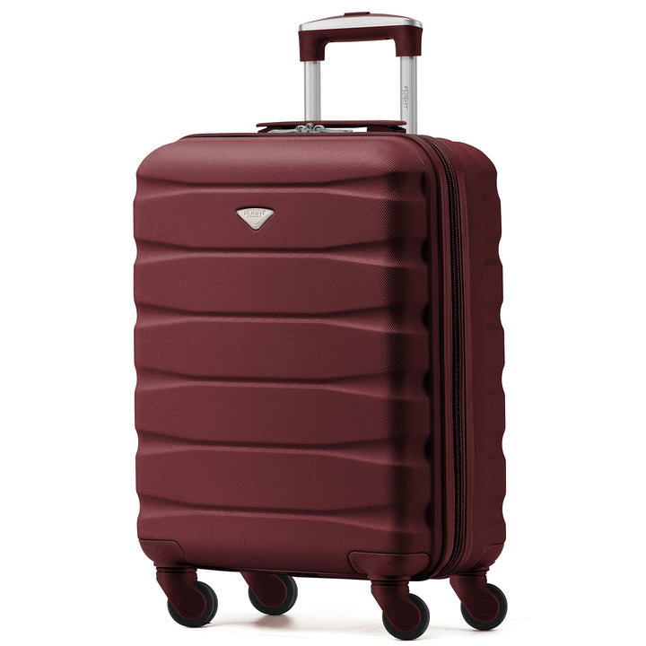 Flight Knight Leichte 4-Rad-ABS-Hartschalenkoffer Handgepack, zugelassen fur uber 35 Fluggesellschaf