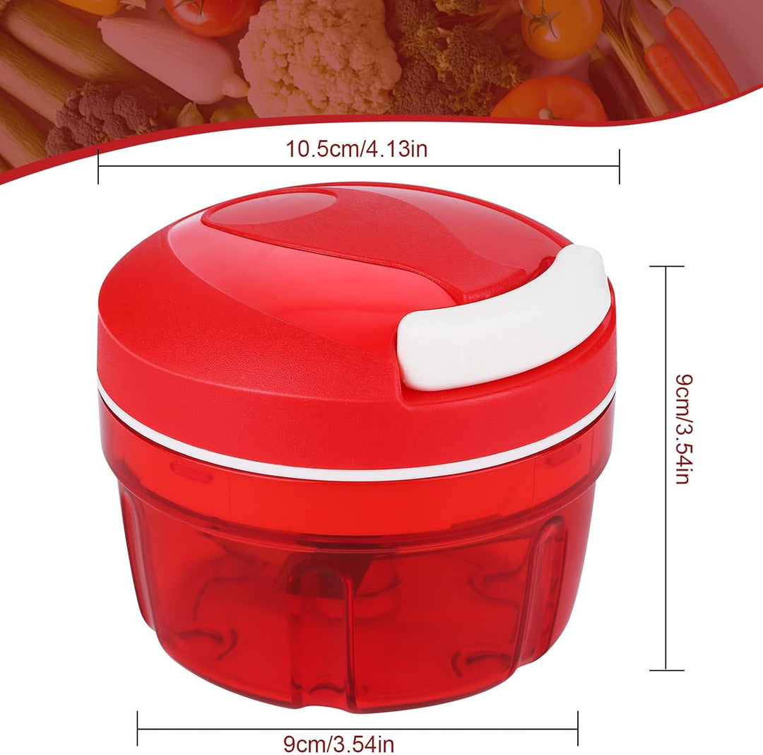 Zwiebelschneider, 300ML Zwiebel Zerkleinerer Mit Kordelzug, Zerkleinerer Manuell, Zwiebelschneider M
