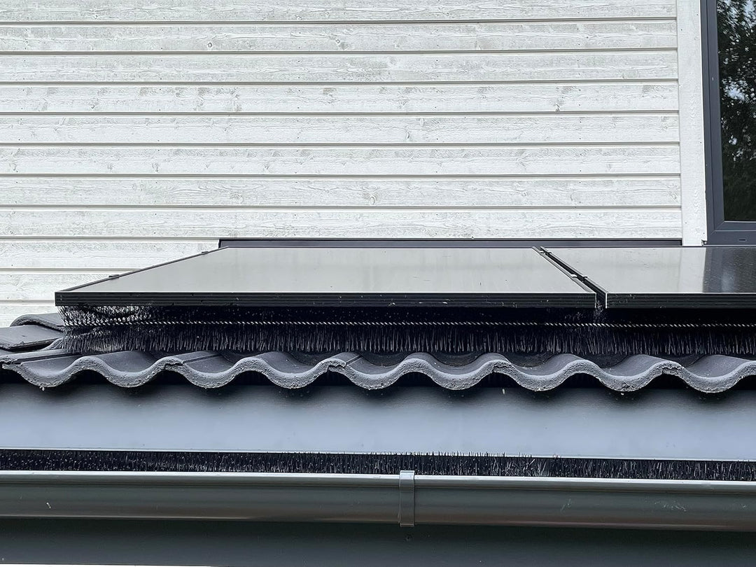 24m Dachrinnenbürste 120 cm Ø 12 cm Laubschutz Marderschutz 20 Stück | UV-beständig | Blattschutz |
