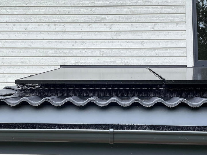 24m Dachrinnenbürste 120 cm Ø 12 cm Laubschutz Marderschutz 20 Stück | UV-beständig | Blattschutz |