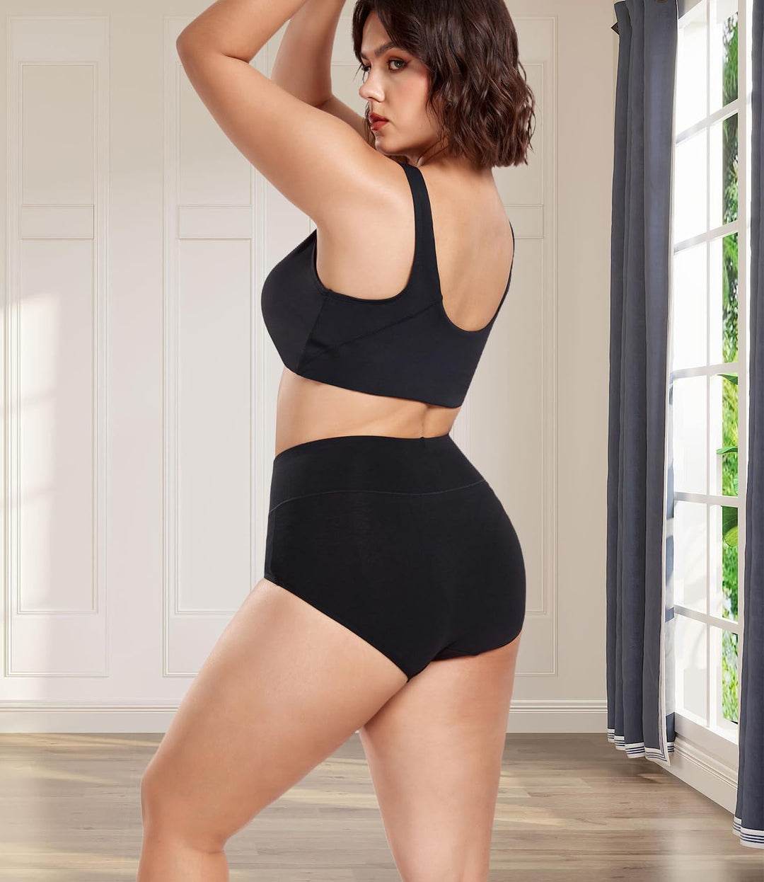 wirarpa Damen Unterhosen Baumwolle Unterwäsche Hohe Taille Slips Hoher Taillenslip für Frauen 5er Pa