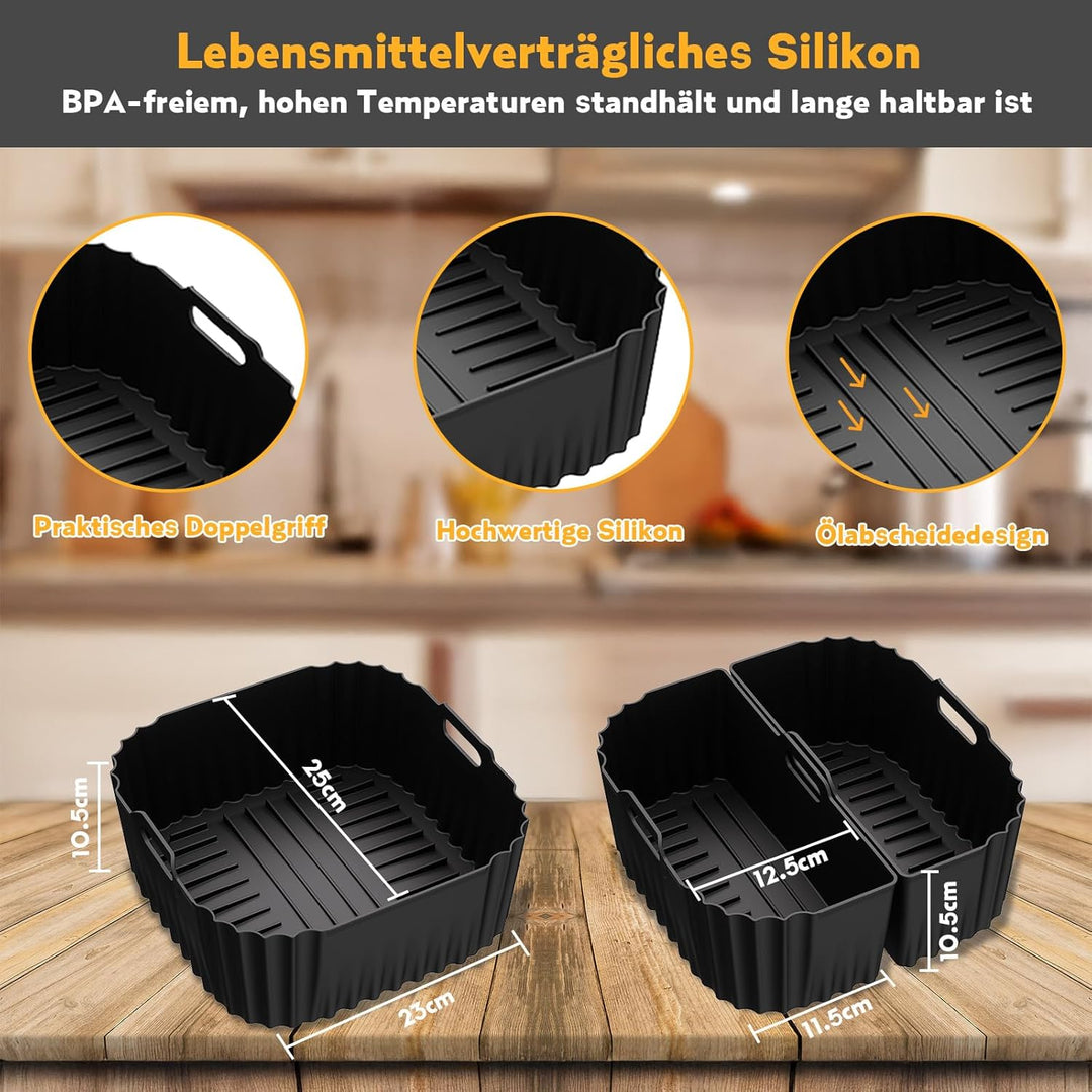 Airfryer Silikonform Heissluftfritteuse, Airfryer Zubehör für Russell Hobbs Heissluftfritteuse XXL 8