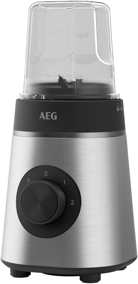 AEG Standmixer CB4-1-6ST Deli 4 Edelstahl / 350 Watt / 23.000 Umdrehungen/Minute / 600 ml Krug/Spülm