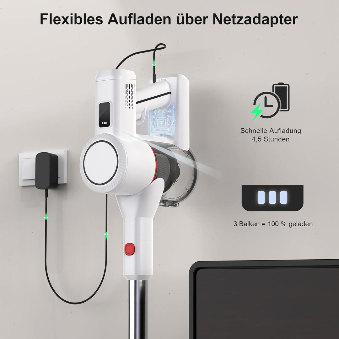 Akku Staubsauger Kabellos Vacuum Cleaner - 3-In-1 Akkustaubsauger Kabelloser Weiss Akkusauger Cordle