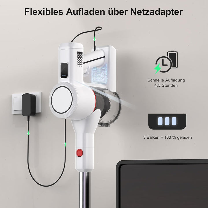 Akku Staubsauger Kabellos Vacuum Cleaner - Kabelloser Akkustaubsauger mit Led-Display Cordless Akkus