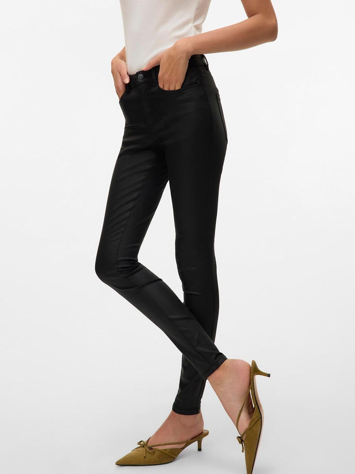 VERO MODA Female Skinny Jeans VMFLASH Mid Rise Skinny Fit Jeans XS / 34L Schwarz, XS / 34L Schwarz