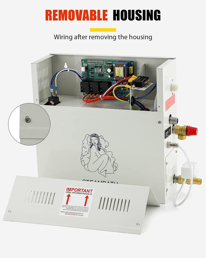 CGODENWALL 6KW Dampfgenerator Innerhalb von 6m³ Gewerbe/Haushalt für Sauna mit 35-55 ℃ Automatik The