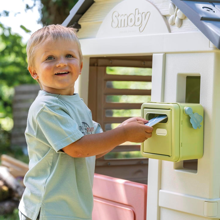 Smoby Life – Briefkasten – Spielhaus-Zubehör – Enthält Paket, Karte, Einladung und Umschlag – Recyce