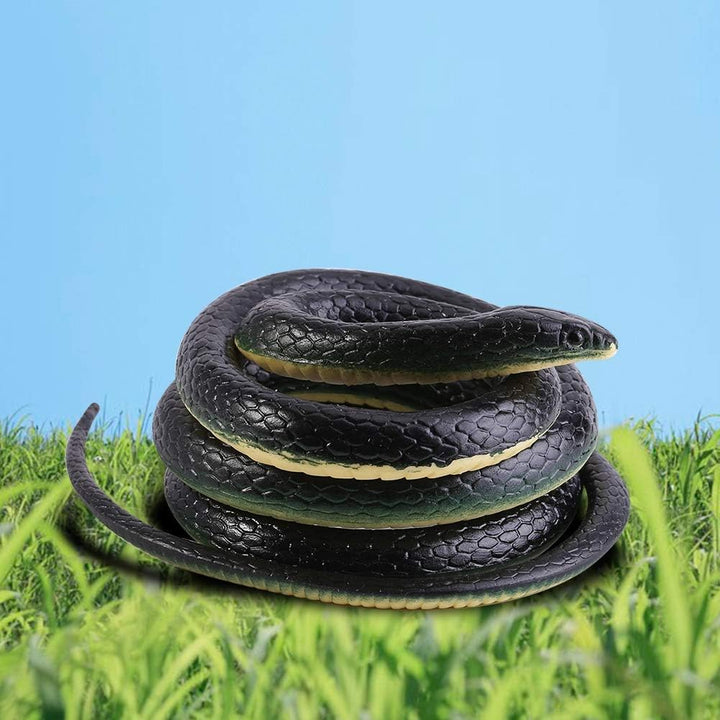 Focket Gummischlange, 130cm lang Realistisches weiches Flexibles Gummischlangen-Garten-Requisiten-lu