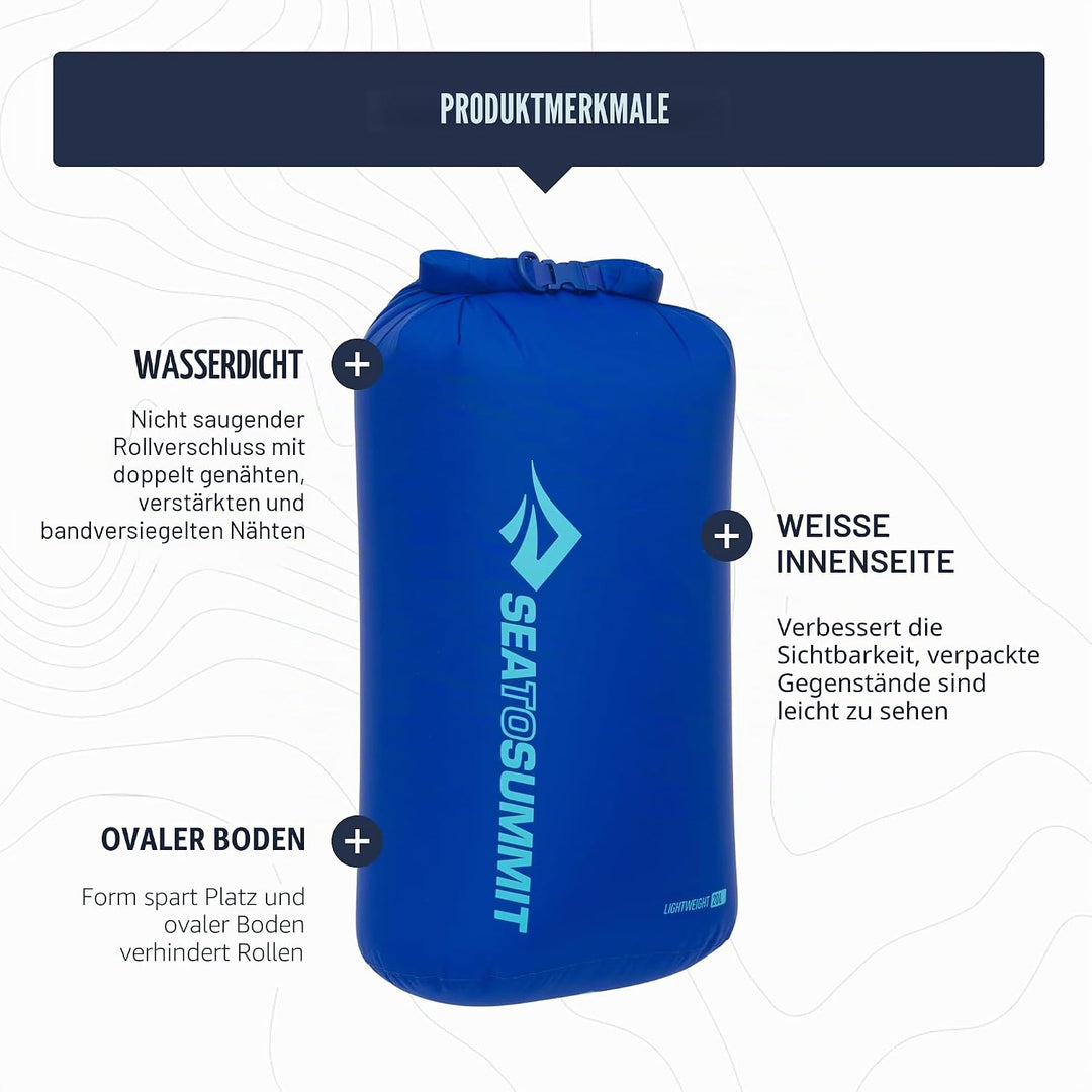 Sea to Summit Lightweight Dry Packsack Set, Sulphur-Spicy orange-surf, 8l+13l+20l 8 l, 13 l und 20 l