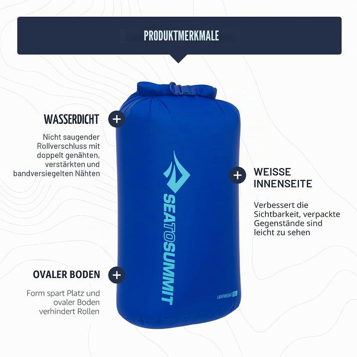 Sea to Summit Lightweight Dry Packsack Set, Sulphur-Spicy orange-surf, 8l+13l+20l 8 l, 13 l und 20 l