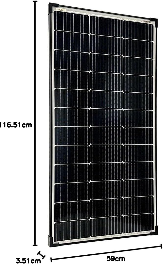 Offgridtec 130W Mono Solarpanel 20V Black Frame V2 130W 20V Schwarz, 130W 20V Schwarz