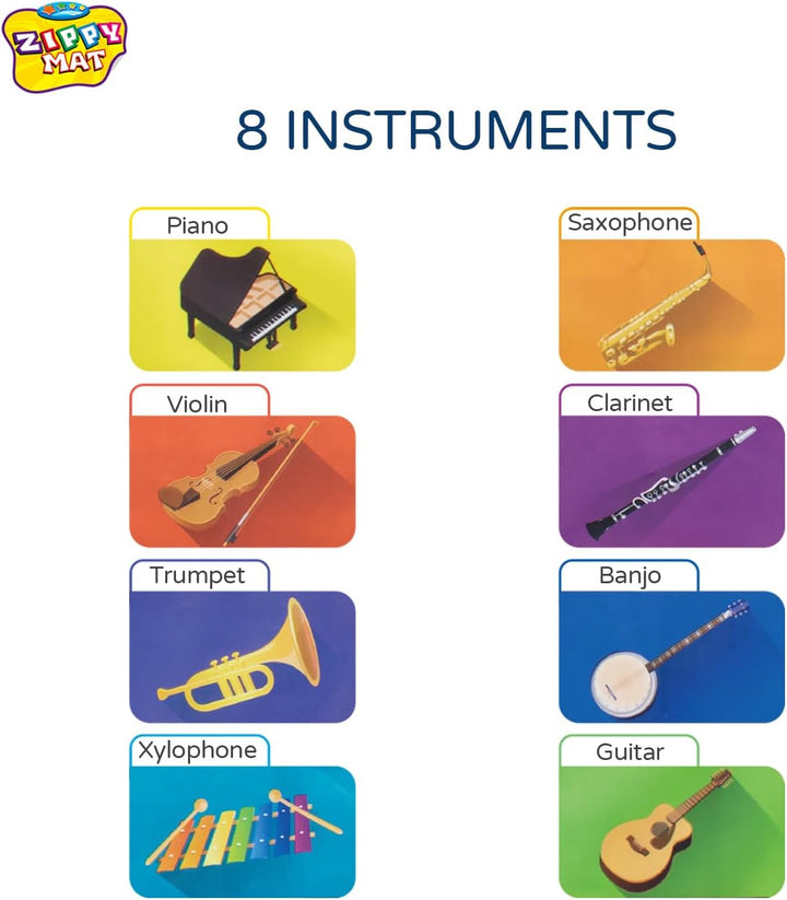 Klaviermatte für Kinder, riesige musikalische Keyboard-Bodenspielmatte, 8 Instrumente, inkl. Liederb