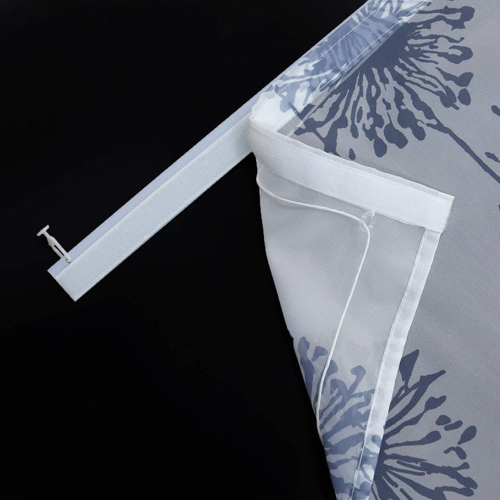 ESLIR Raffrollo Wohnzimmer Raffgardine mit Klettband Gardinen Küche Transparent Bändchenrollo Modern
