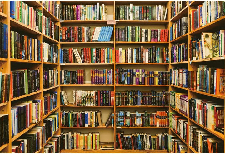 Renaiss 3x2m Holz Bücherregal Fotografie Hintergrund Bücher Sammlung Hintergrund Schulbibliothek Büc