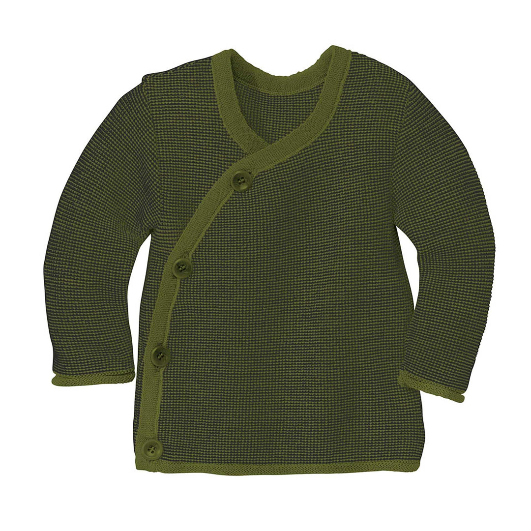 Disana MELANGE-JACKE, mit Wickelverschluss | 100% Bio-Merinowolle GOTS, IVN Best | Newborn Baby Klei