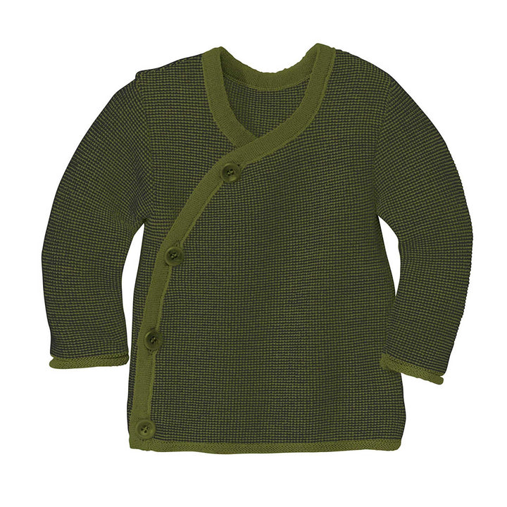 Disana MELANGE-JACKE, mit Wickelverschluss | 100% Bio-Merinowolle GOTS, IVN Best | Newborn Baby Klei