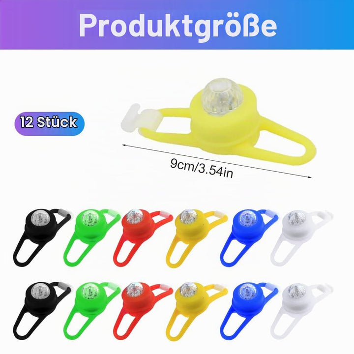 Mineup Kinderwagen Licht, 12 Stück wasserdichte Kinderwagenlicht Silikon, LED Silikonleuchten, LED K