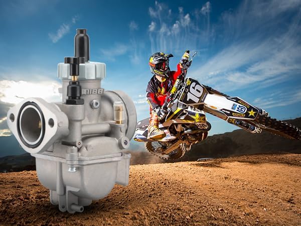 NIBBI PE19mm Vergaser für 100cc-125cc Flansch Motorrad Motor Vergaser mit Carb Jets für Dirt Bike Mi