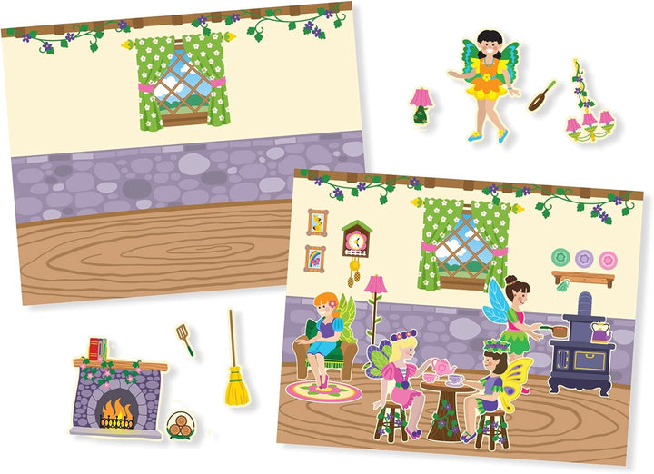 Melissa & Doug | Pack mit 6 wiederverwendbare Sticker-Blöcken – Spielhaus, Ankleiden, Lebensräume, M