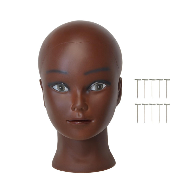 YTBYT Glatze Mannequin Kopf Perücke Making Kopf Professionelle Kosmetologie Puppe Kopf für Perücke M