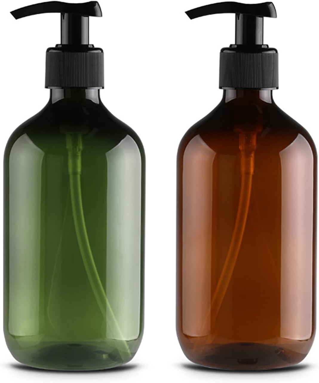 Empty Plastic Pump Bottles Dispenser, 500ml Soap Dispenser Bottles Bathroom Countertop Pump Dispense