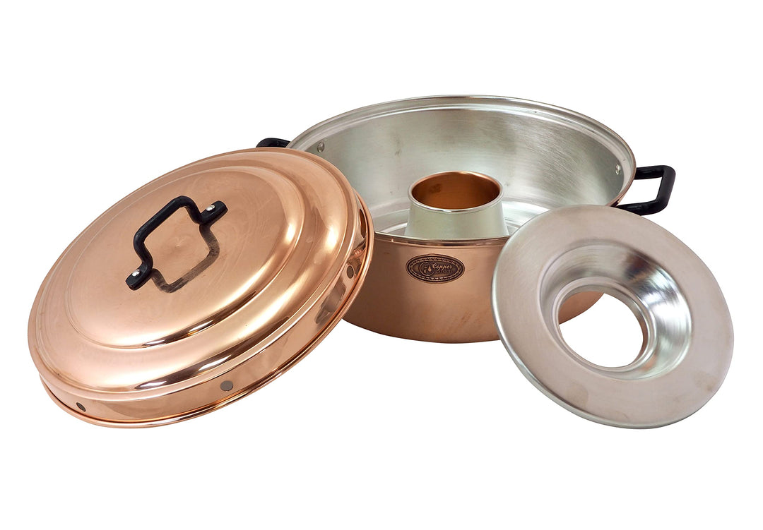 CopperGarden Aura24 Backtopf aus Kupfer I Kupfertopf für Camping/Gasherd/Grill & Lagerfeuer I Kupfer