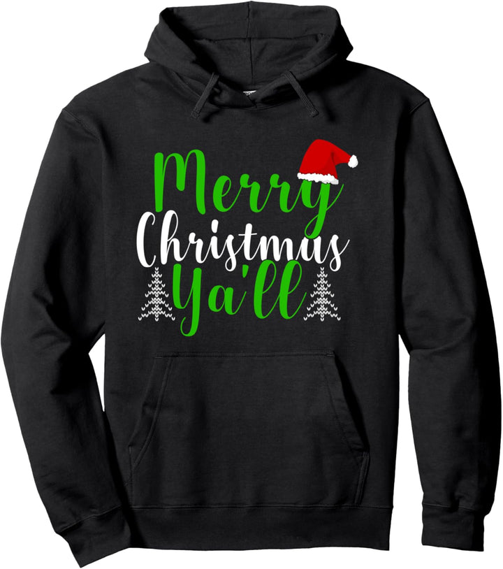 Christmas Holiday Shirt - Merry Christmas Y'all Pullover Hoodie