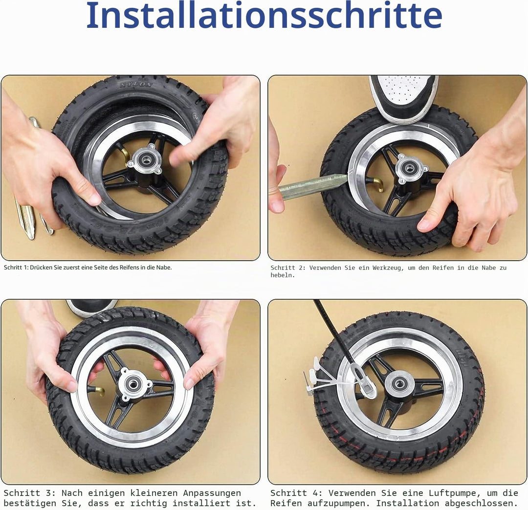 10x2,75-6,5 Offroad-Tubeless-Reifen 10 Zoll dicker Ersatzreifen für KuKirin G3/G2 Master Speedway 5