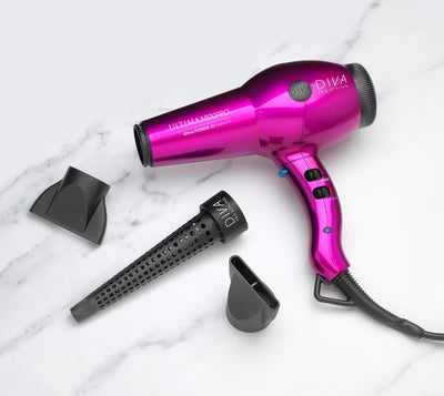 DIVA Pro Styling Ultima 5000 Pro Haartrockner/Föhn - 2200W, 4 Hitze- und 2 Geschwindigkeitsstufen -