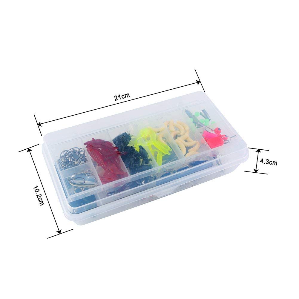 Vicloon 120 PCS Angeln Köder gemischt einschliesslich Spinner, VIB, Höhenhaken, Einzelhaken, Drehgel