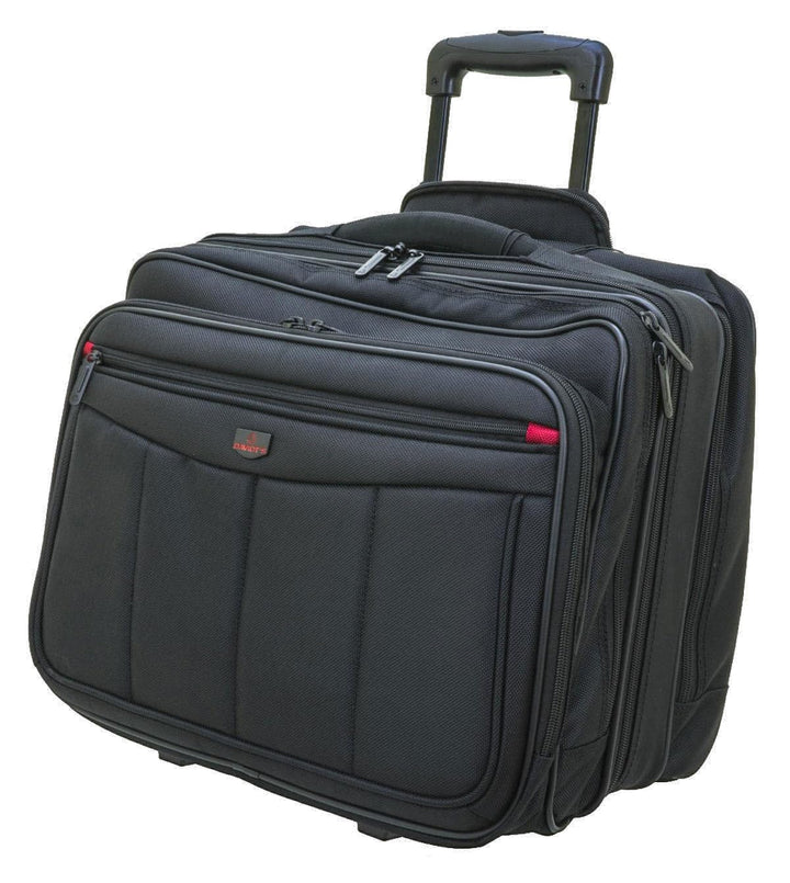 Davidts Pilotenkoffer 43x35x25 cm Aktentrolley Business Tasche Laptop-Fach Schwarz 261 114 Bowatex