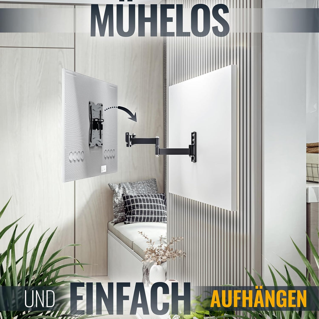 RICOO TV Wandhalterung Fernseher Halterung S2322 schwenkbar neigbar Fernsehhalterung Wand für 32-55