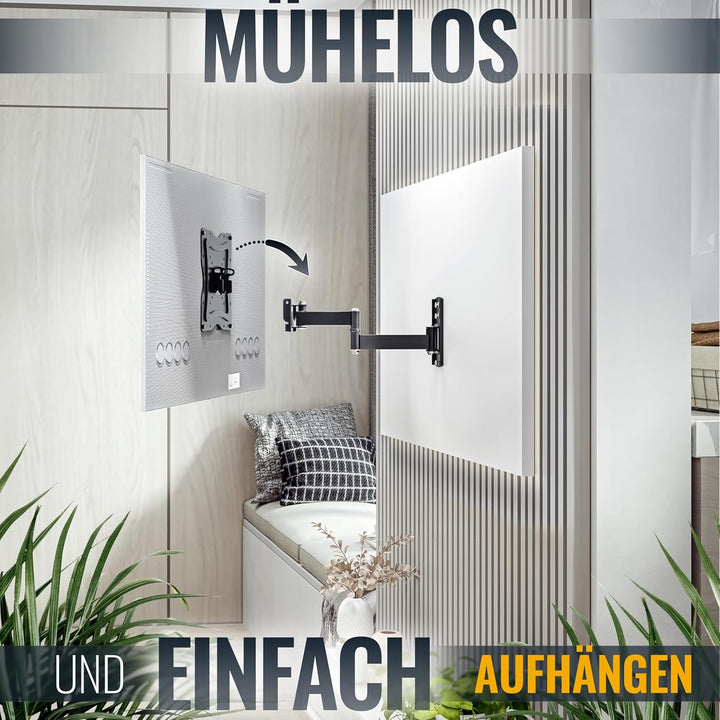 RICOO TV Wandhalterung Fernseher Halterung S2322 schwenkbar neigbar Fernsehhalterung Wand für 32-55