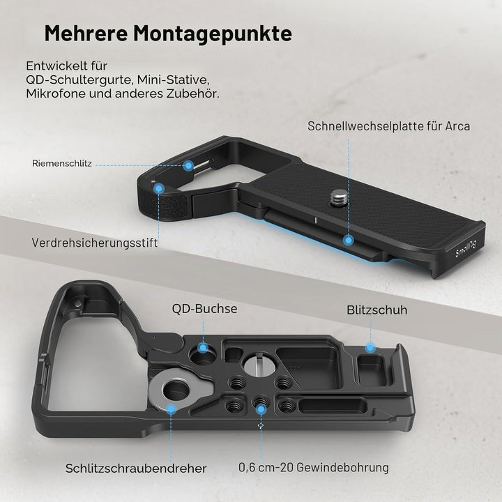 SMALLRIG A7IV A7RV A7SIII Baseplate für Sony Alpha 7 IV Alpha 7R V Kamera, mit Schnellwechselplatte