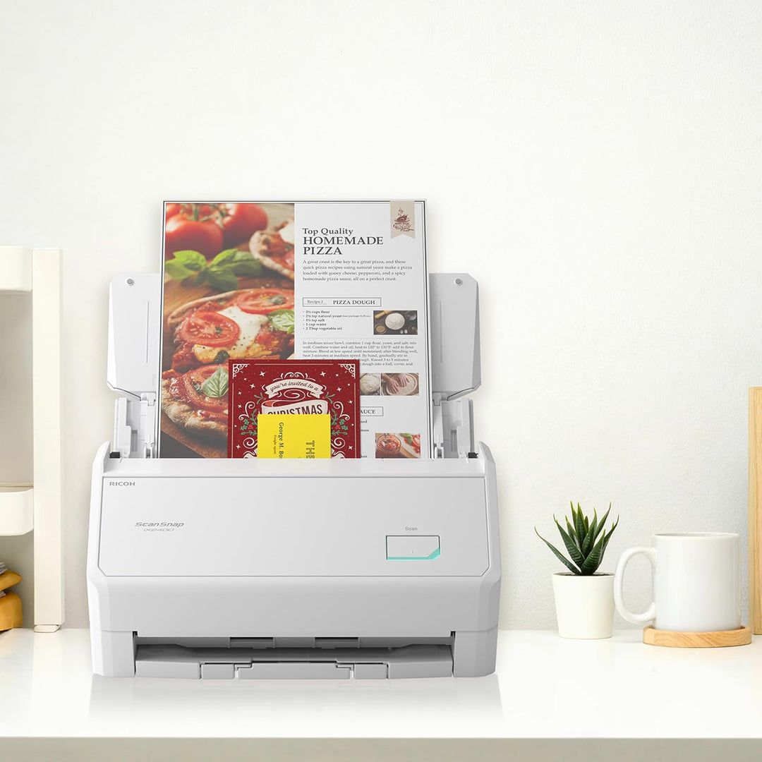 ScanSnap iX2400 A4 Document Scanner (White) – Includes Kofax Power PDF 4.0 Software – 45ppm Duplex,