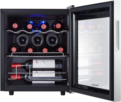 Kalamera Weinkühlschrank, 15 Flaschen, 40 Liter, 5-18°C, Freistehend, KRC-40FCSS 15 Flaschen - 40 Li