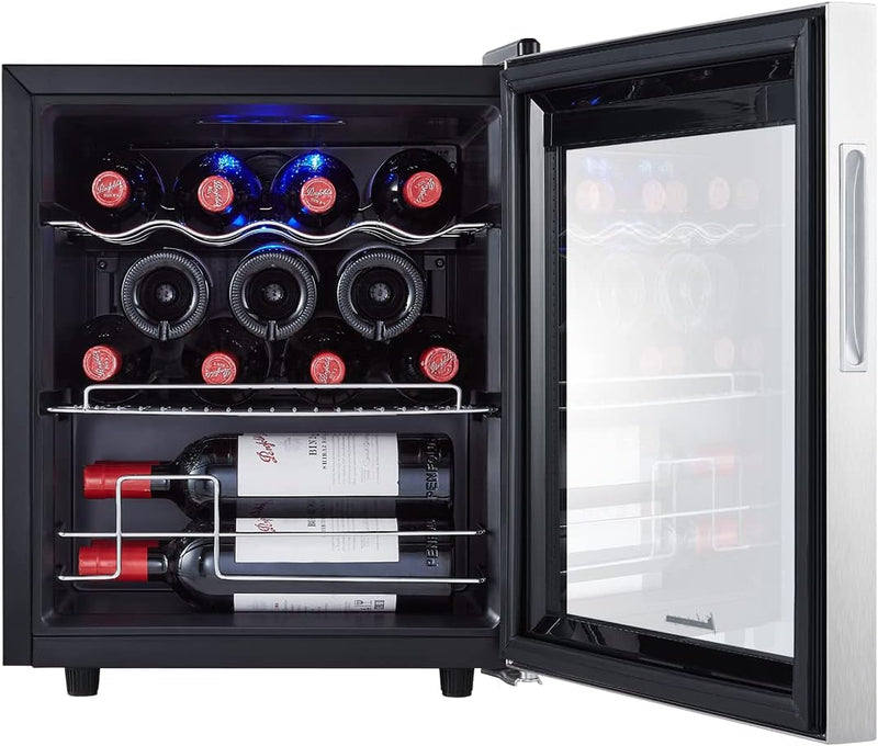 Kalamera Weinkühlschrank, 15 Flaschen, 40 Liter, 5-18°C, Freistehend, KRC-40FCSS 15 Flaschen - 40 Li