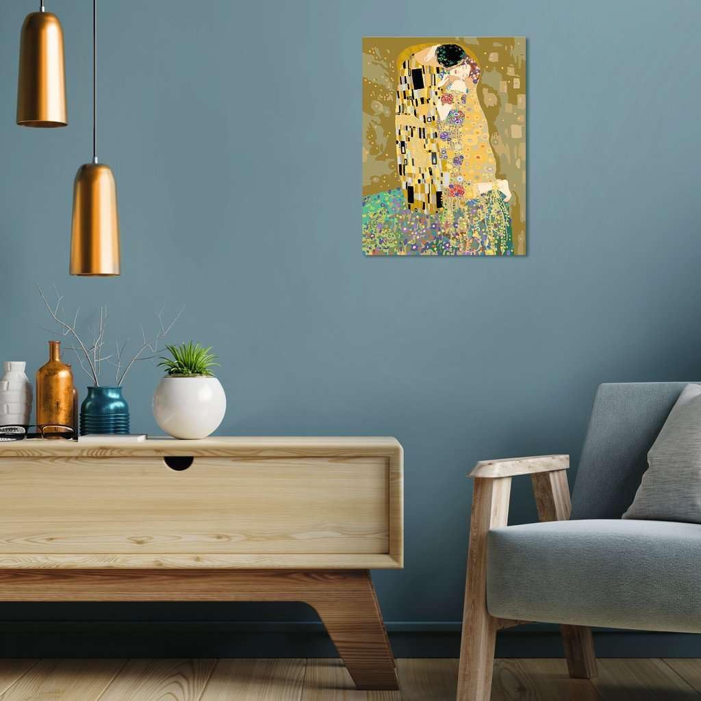 Ravensburger CreArt 23648 - Der Kuss (Gustav Klimt) - Malen nach Zahlen Erwachsene, DIY Malset mit P