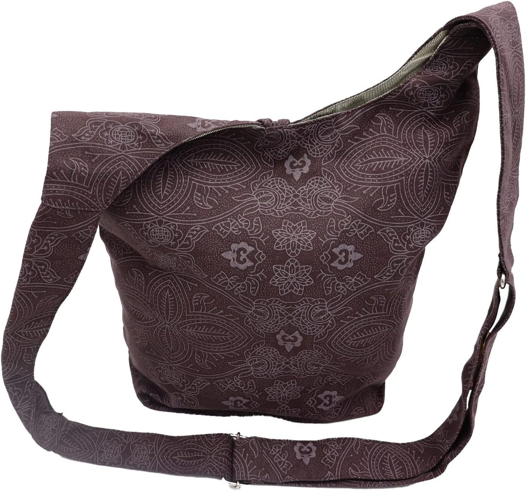 Nijens Small Shopper Canvas Umhängetasche Schultertasche Handtasche für Damen 010 Braun, 010 Braun