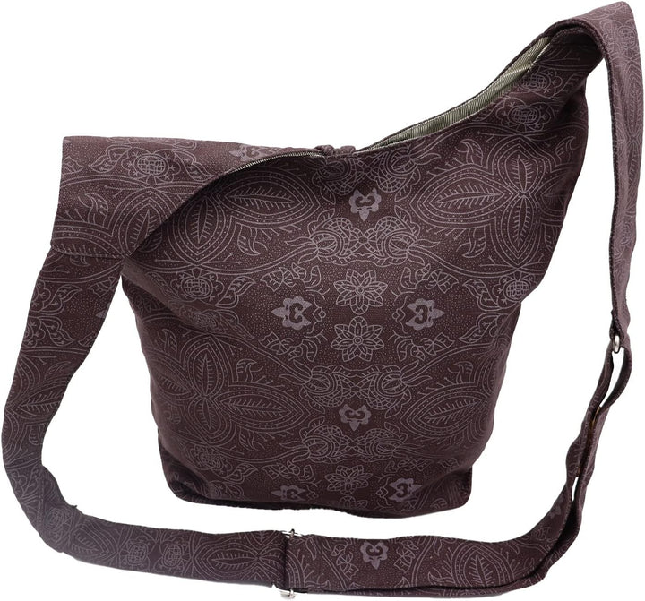 Nijens Small Shopper Canvas Umhängetasche Schultertasche Handtasche für Damen 010 Braun, 010 Braun