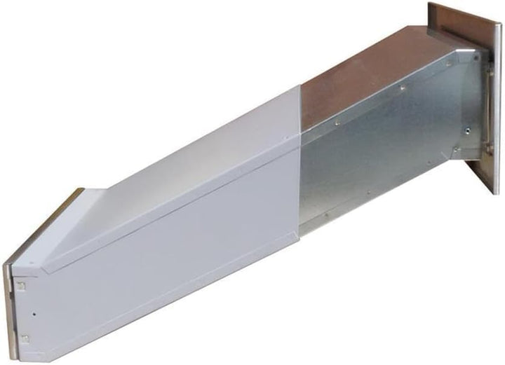 D-042 Edelstahl Mauerdurchwurf Briefkasten (Tiefe: 35-50 cm) - LETTERBOX24.de