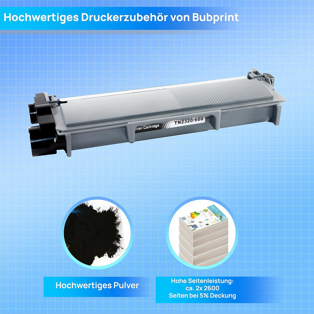 2320 2 Toner kompatibel als Ersatz für Brother TN-2320 TN2320 für MFC-L2700DW MFC-L2700DN HL-L2340DW