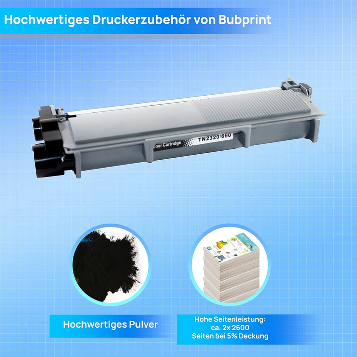 2320 2 Toner kompatibel als Ersatz für Brother TN-2320 TN2320 für MFC-L2700DW MFC-L2700DN HL-L2340DW