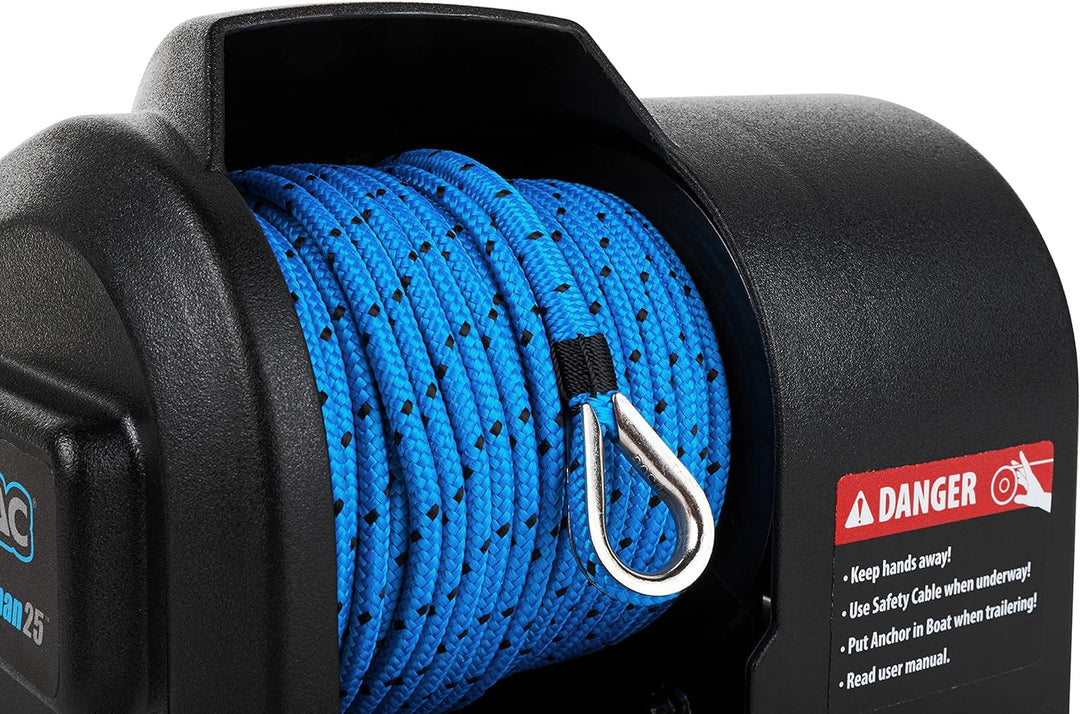 Trac Outdoors Fisherman 25-G3 Elektrische Ankerwinde – Anker bis zu 11,3 kg – Inklusive 30,5 m vorge