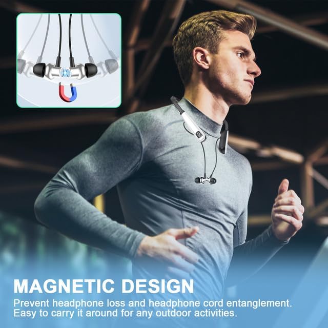 LAMA Bluetooth 5.4 Kopfhörer Sport Ohrhörer 80 Std. Spielzeit Noise Cancelling Kabellos Sportkopfhör
