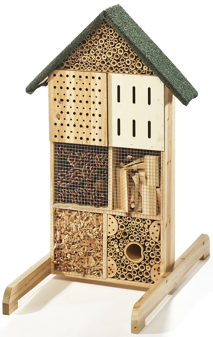 Insektenhotel Insektenhaus BEE aus Tannenholz 40x67x82 cm - mit Füllung aus verschiedenen Materialie